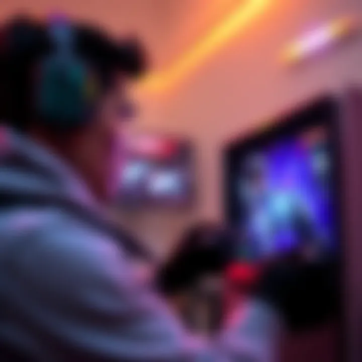 A gamer frustrated with aim assist problems on a PS5, looking at the screen during gameplay.