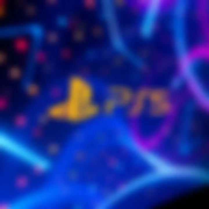 PS5 Animated Background Issue A close-up of a PS5 interface displaying a low-quality animated background, highlighting pixelation and blurriness