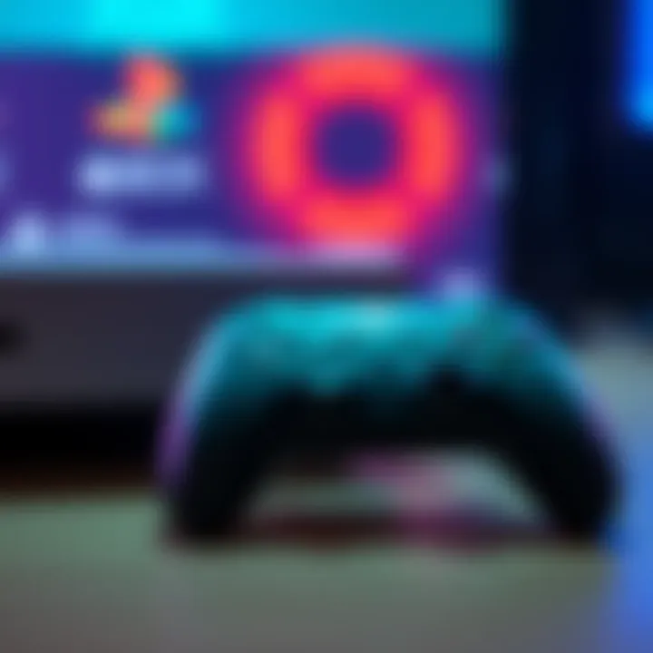 A PS5 controller sitting next to an Xbox console, showing the compatibility discussion between the two devices.
