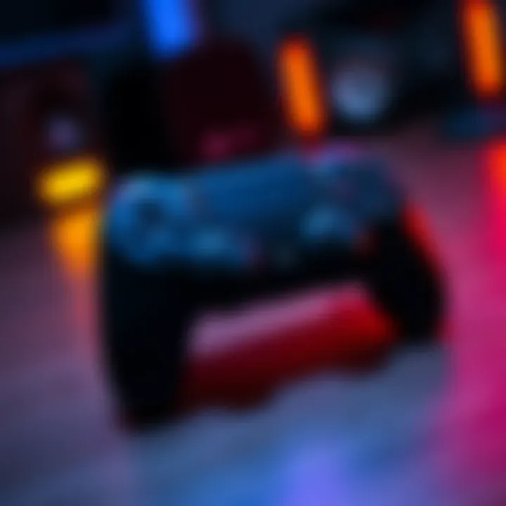 A PS5 DualSense controller with a warning symbol indicating it is turning off