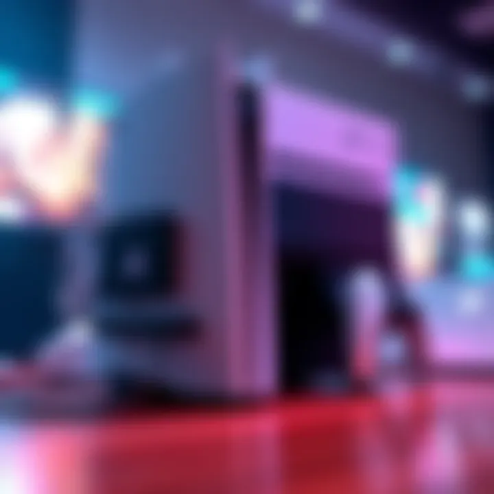 A PlayStation 5 console with an external hard drive connected to the back, showing the setup for extended storage options.