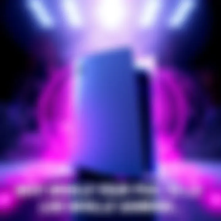 PS5 Console Making Noise A PlayStation 5 console with visible sound waves around it, indicating loud operation during gaming