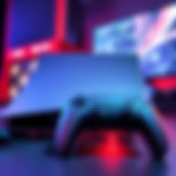 A PS5 Pro console with a controller, highlighting common issues like performance problems, on a gaming setup