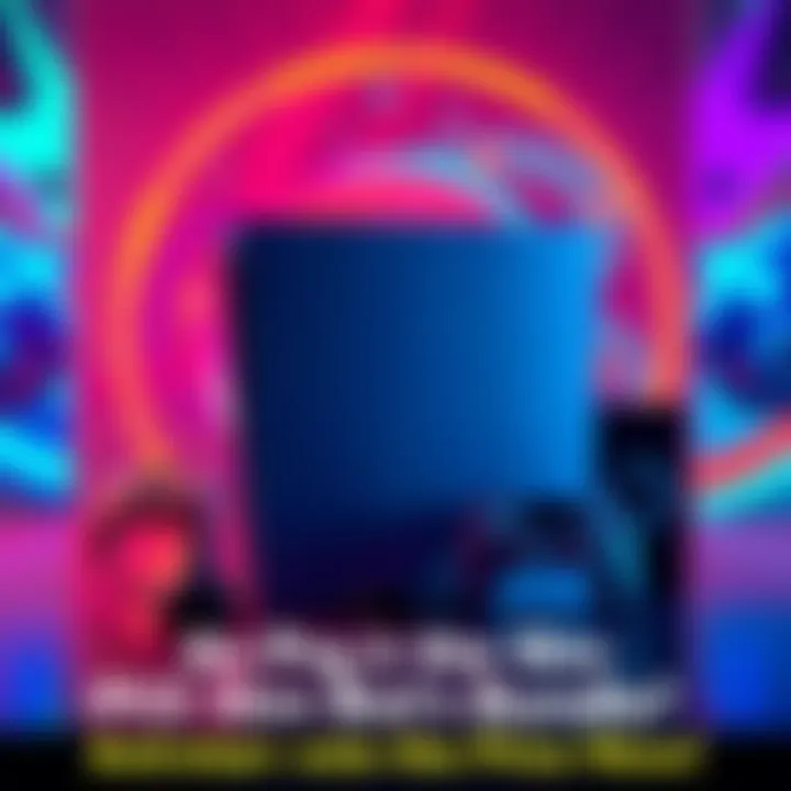 PS5 Slim Astro Bot Bundle on Display A PS5 Slim Astro Bot bundle featuring a console and game accessories, set against a colorful background.