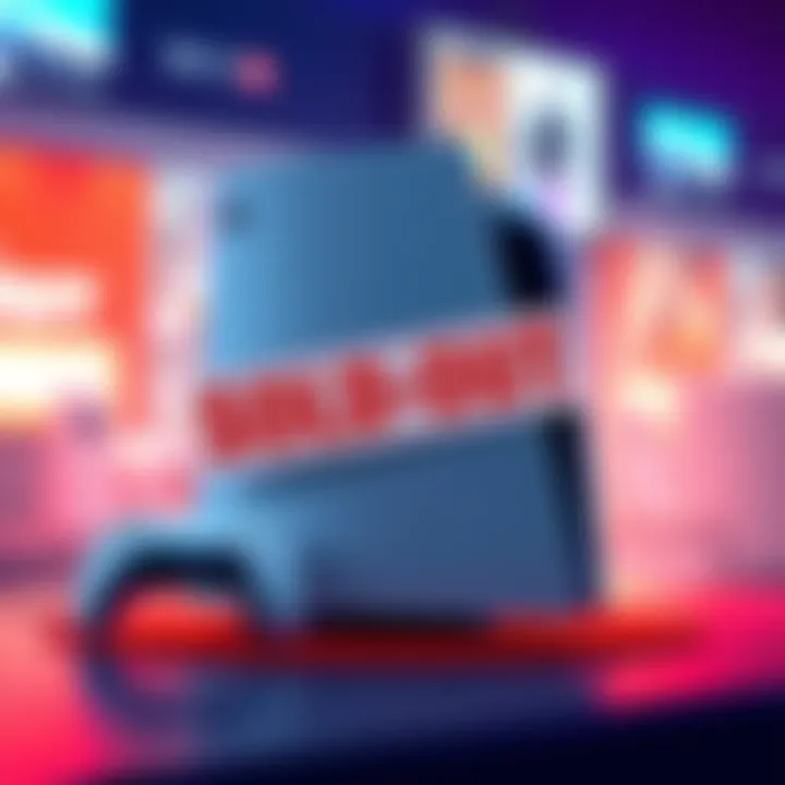 PS5 Best Selling Console PlayStation 5 console with sold-out sign, symbolizing its popularity in February 2026