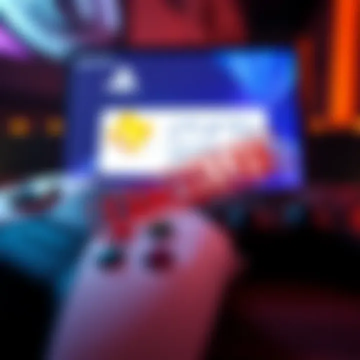 A close-up of a PS5 console with a PlayStation Plus subscription cancellation notice on a screen