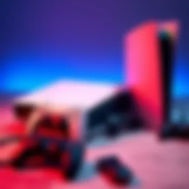 A PS5 console displayed next to its accessories, showcasing an upgrade in gaming gear.