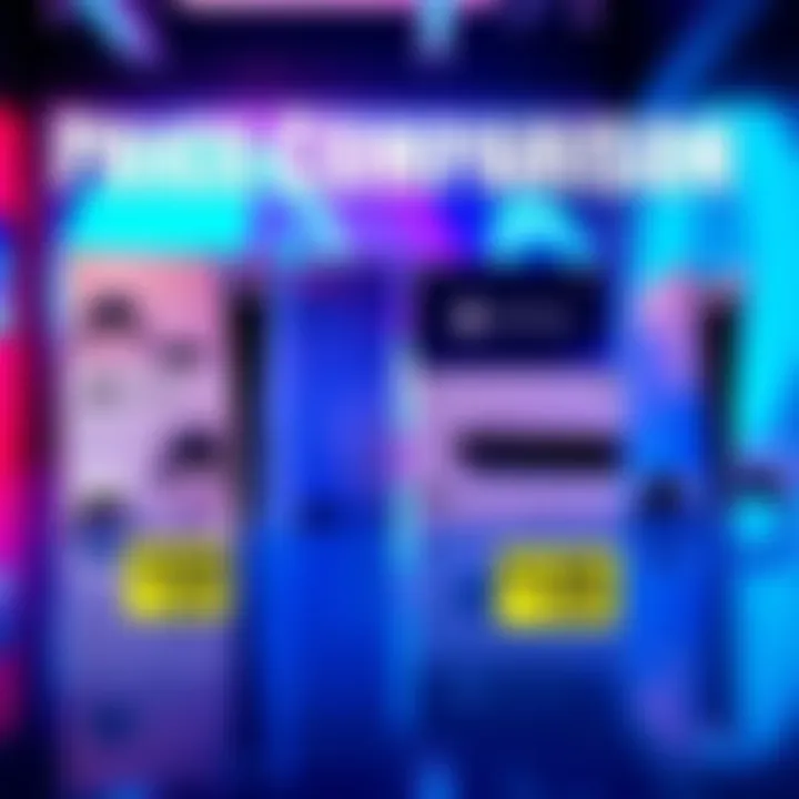 Display of PS5 console bundles with pricing labels showing price changes since 2022