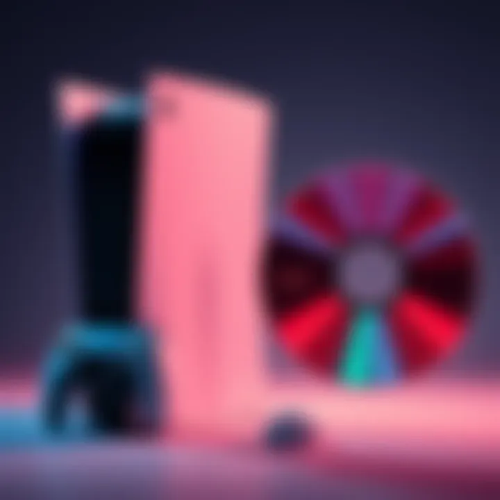 A PlayStation 5 console with digital and disc versions side by side, highlighting the differences in gaming formats.