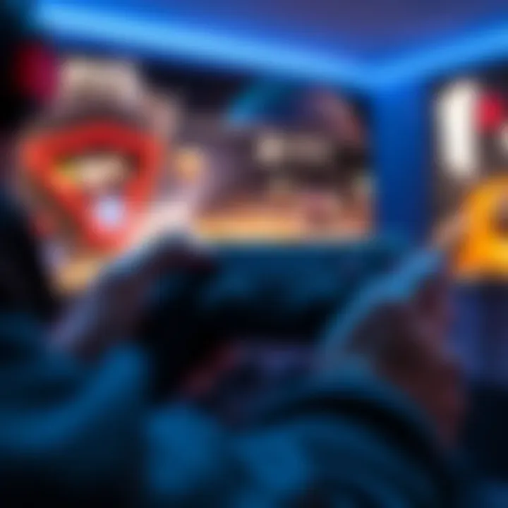 A person adjusting the controller settings on a PS5 DualSense Edge while playing a game, focusing on bind configuration for better gameplay.