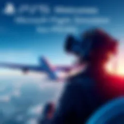 A player wearing a PSVR2 headset flying a plane in Microsoft Flight Simulator on a PS5.