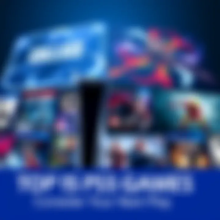 Various covers of popular PS5 games arranged together