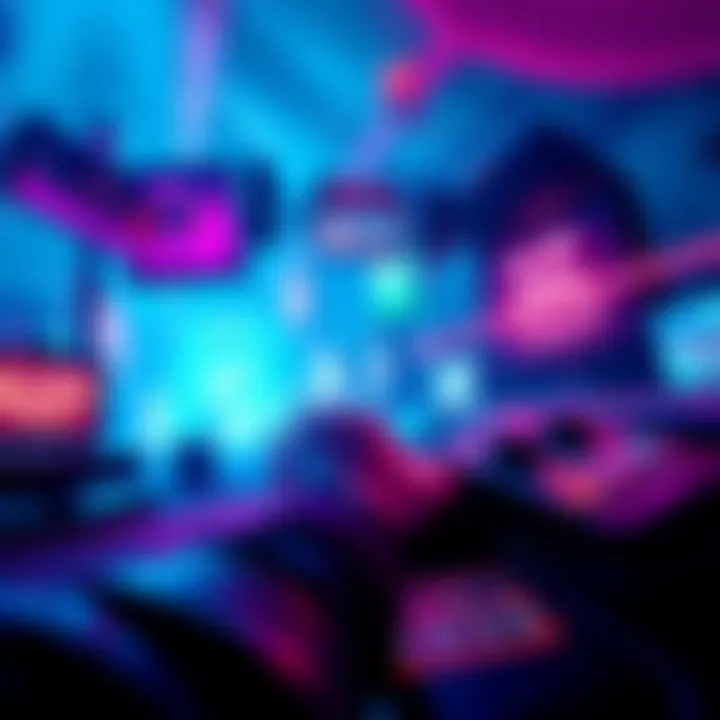 PS5 Gameplay with Music A scene from a PS5 game showing vibrant gameplay with dynamic music elements