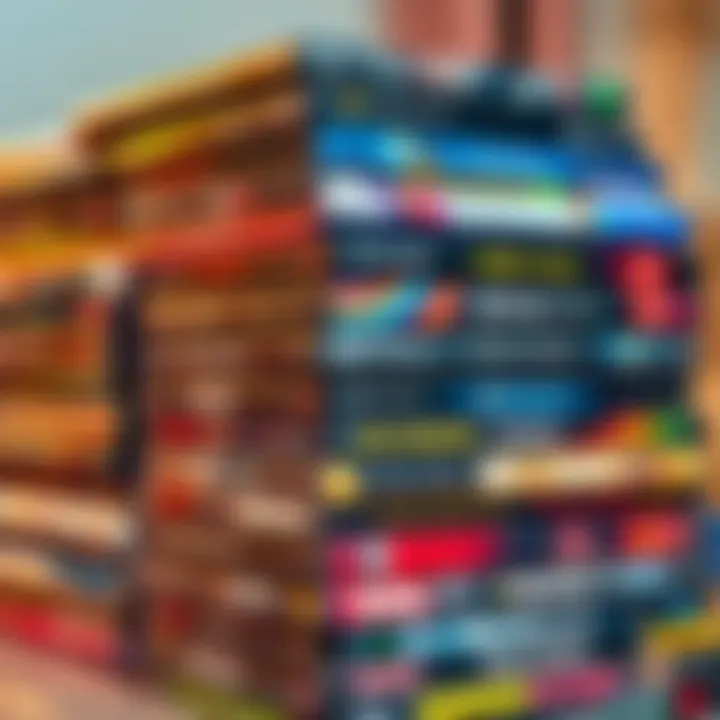 A pile of vibrant PS5 game cases showcasing various unique titles