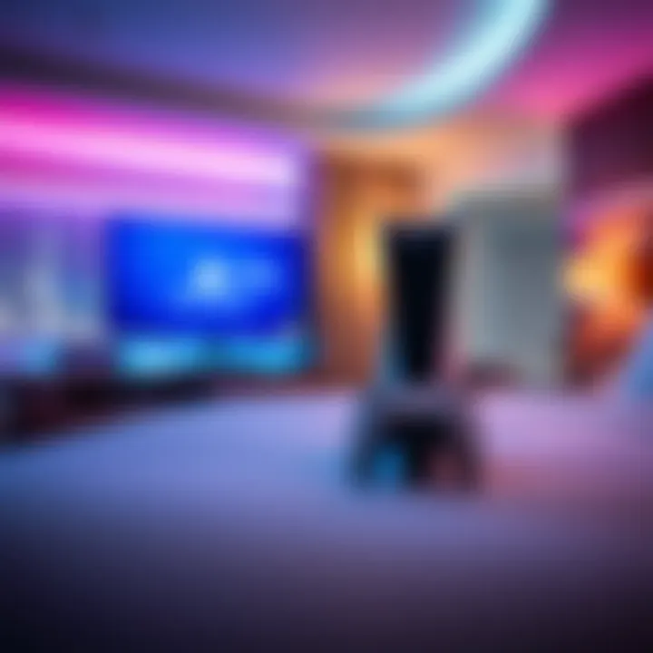 PlayStation 5 console displaying Wi-Fi connection screen in a hotel room