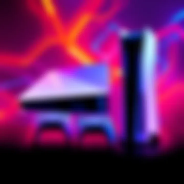 PS5 Pro Console with Blu-ray Drive New PS5 Pro console next to a PS4 Slim, showcasing the Blu-ray disc drive and sleek design