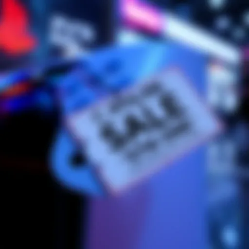 A close-up of the PS5 Pro console with a sale tag highlighting a low price on a shopping website during Cyber Monday.