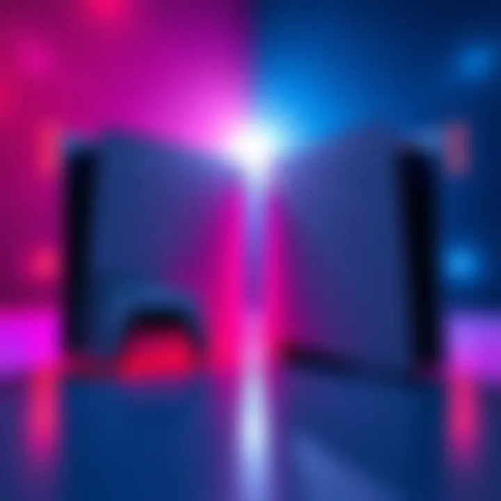 Comparison of PS5 Pro and PS5 Fat Side-by-side view of PS5 Pro and PS5 Fat consoles, highlighting design differences