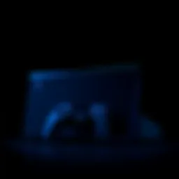 PlayStation 5 console showing power indicator in Rest Mode with a dark background