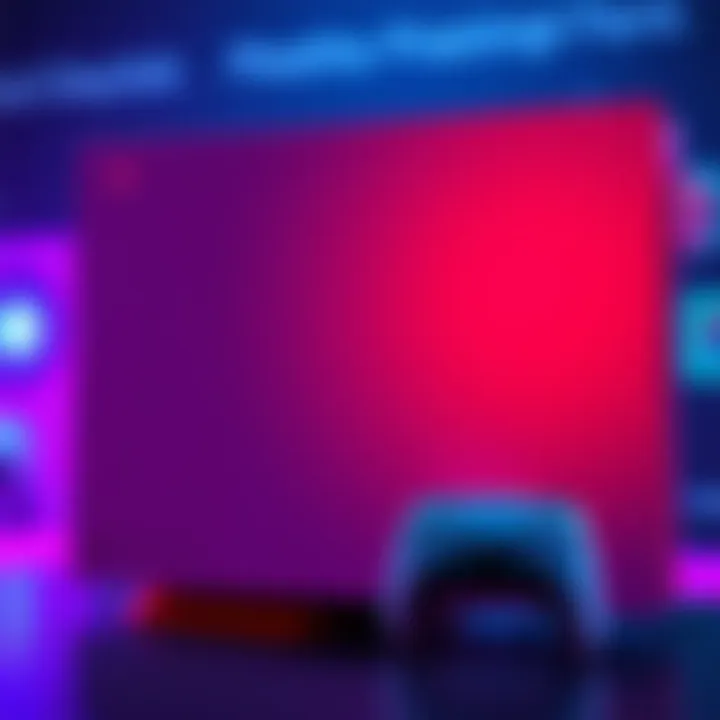 A PS5 console with a blank screen, showing a power indicator light off, indicating a shutdown.