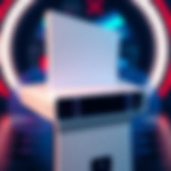 A close-up of a PlayStation 5 console, showing sound waves visually represented around it to illustrate coil whine concerns.