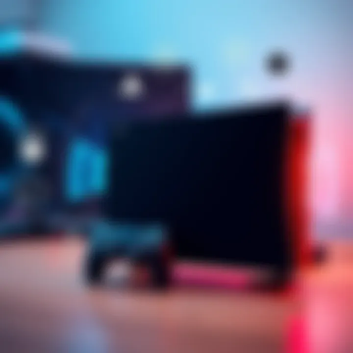 A PS5 console with airflow tips illustrated around it, highlighting air vents and cooling strategies.