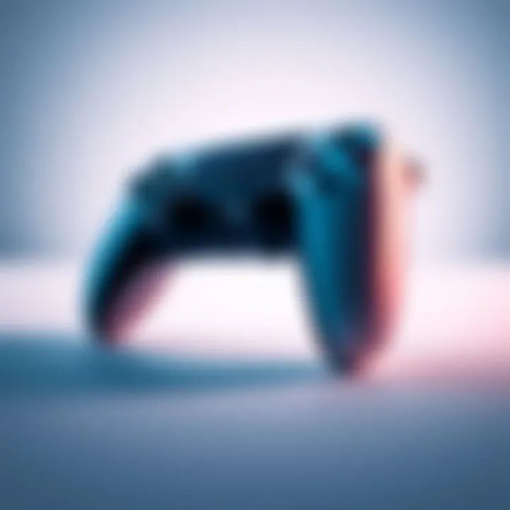 PS5 vs DS4 Controllers A DualShock 4 and PlayStation 5 controller placed side by side, showcasing their design and features for gamers to compare.