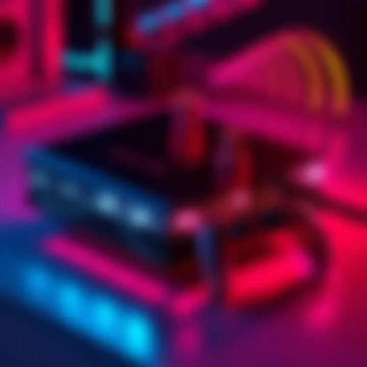 A graphic showing the PS6 console design with elements of RDNA1 and ray tracing features