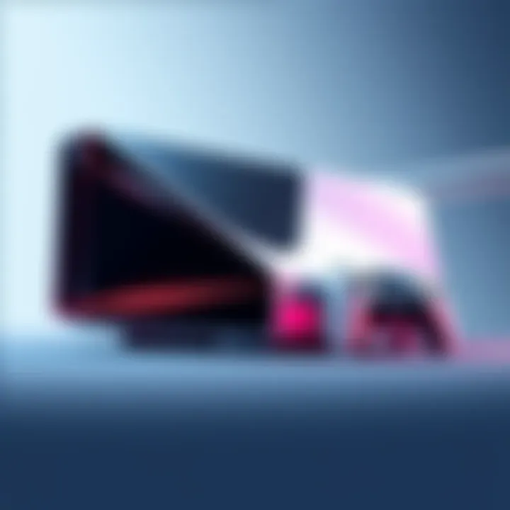 A futuristic console design representing the anticipated PS6, showcasing sleek lines and a modern aesthetic, with hints of next-gen technology.