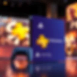 A PlayStation 5 console with PS Plus branding, highlighting upcoming PS5 games and minimal PS4 presence, set against a gaming backdrop.