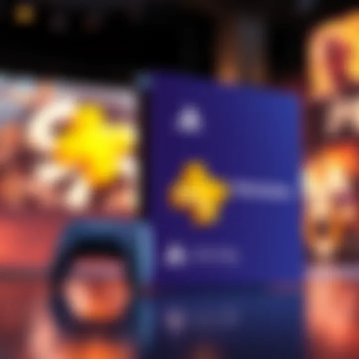 A PlayStation 5 console with PS Plus branding, highlighting upcoming PS5 games and minimal PS4 presence, set against a gaming backdrop.