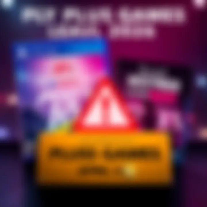 Two video game covers for EA Sports PGA Tour and Lost Records: Bloom & Rage with a warning sign about them leaving PS Plus