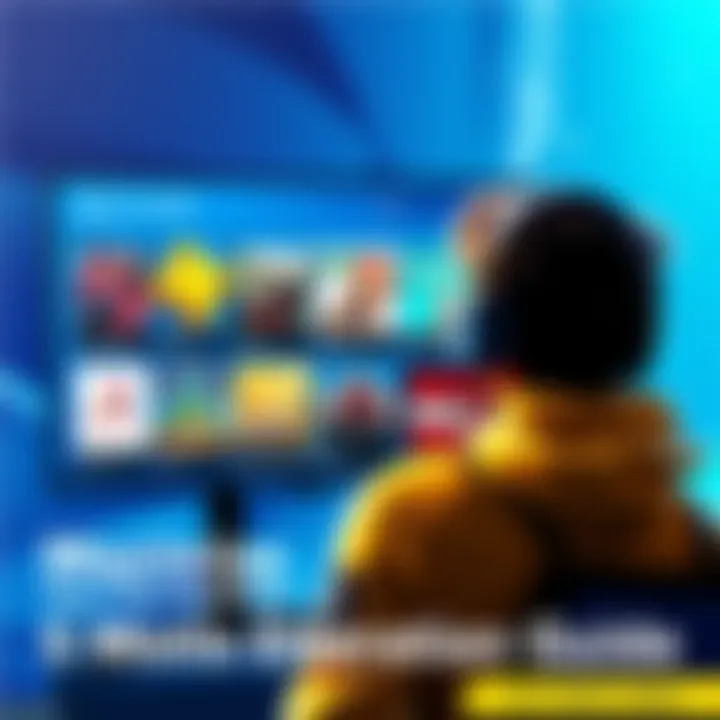 A player looking at a screen showing the PS Plus Essential games available for the month.