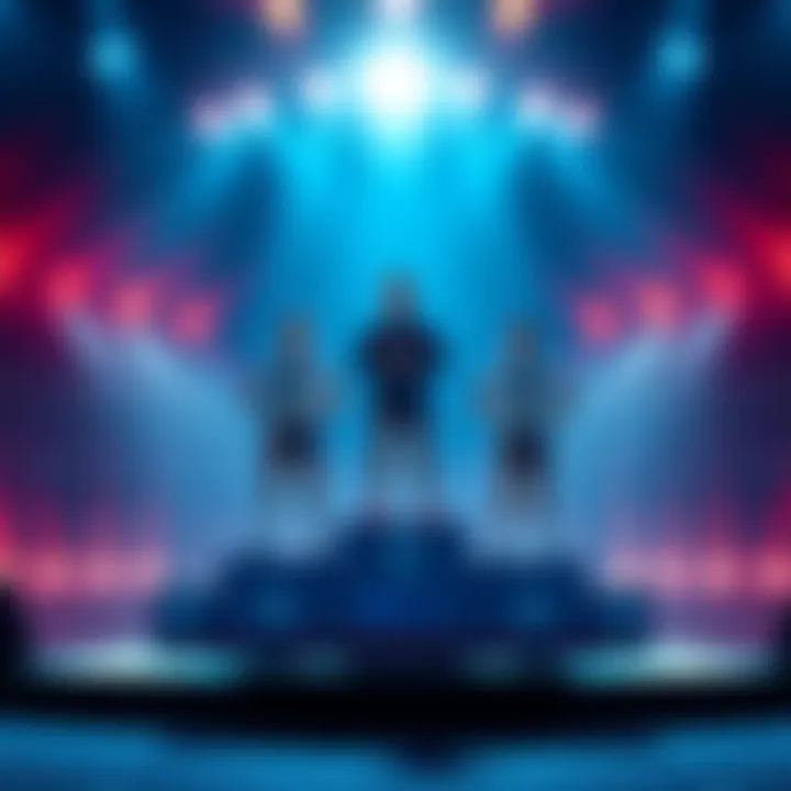 Top performers in the PSN marathon launch day standing on a podium with medals