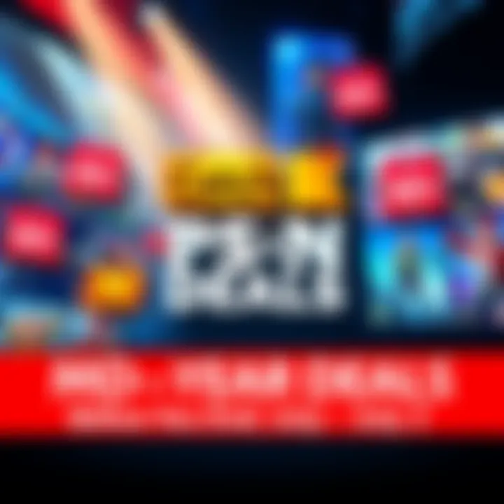 PSN Mid-Year Deals Promotion Colorful graphic showcasing popular video games with discount tags