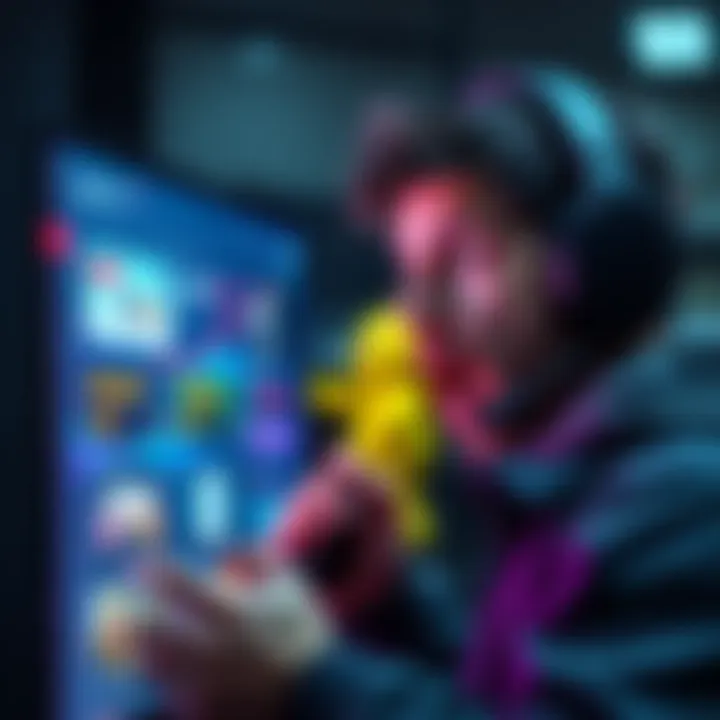 A shocked gamer looking at a screen showing increased prices on PSN store