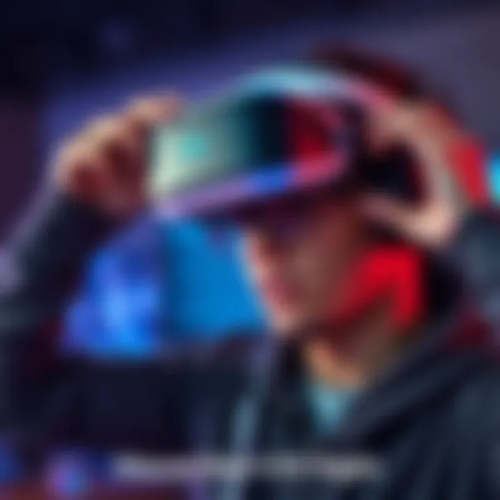 User trying to fit the PSVR2 headset comfortably over their glasses, showing frustration