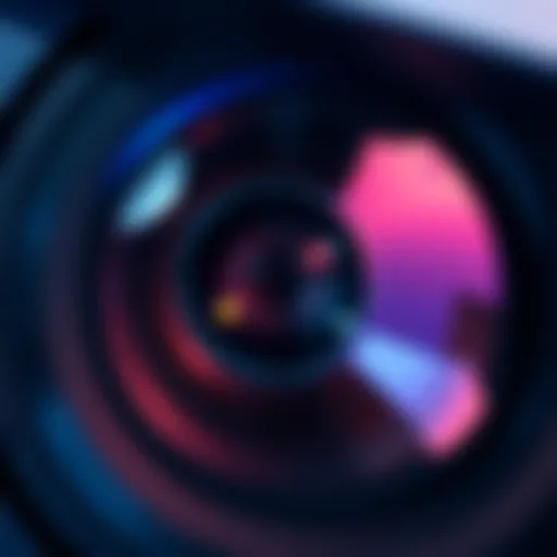 Close-up view of a PSVR2 lens showing visible flaws and reflections