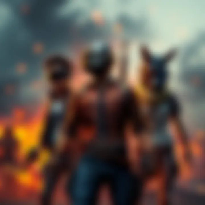 Players in PUBG wearing exclusive BAPE-themed outfits