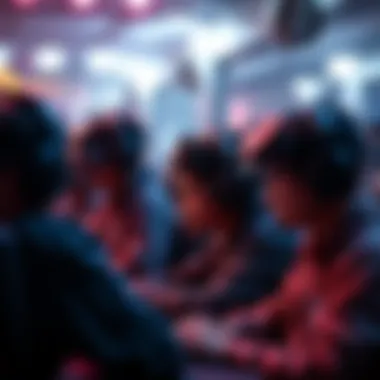 PUBG Mobile esports team in action A group of PUBG Mobile players focused on their screens during a competitive match, showcasing teamwork and strategy errors.