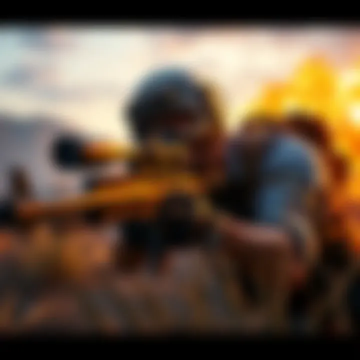 A skilled sniper takes aim in PUBG, showcasing the game's intense combat and strategy.