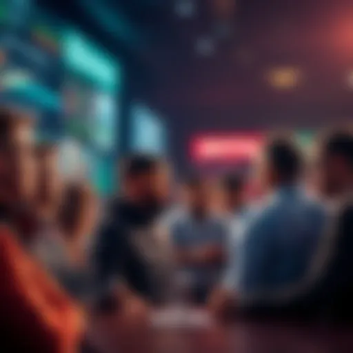 A visual comparison showing a group of people discussing public companies while another group talks about Steam remaining private