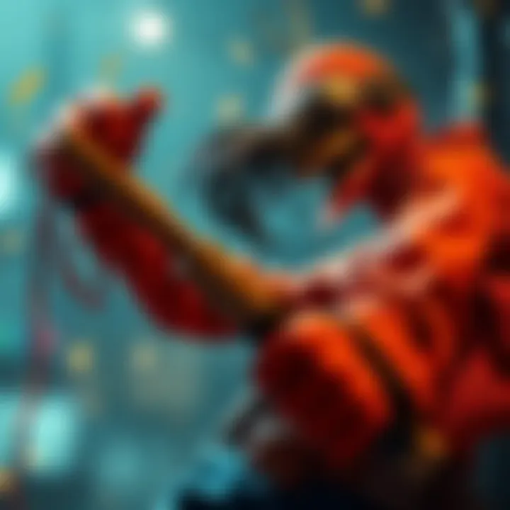 A character battles a nameless puppet using a blunt weapon, showcasing the puppet's weaknesses in combat.