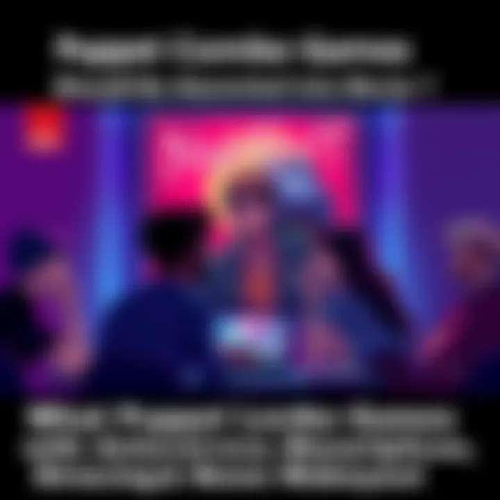 Fans talking about Puppet Combo games and movie adaptations, with poster of Night Shift in the background