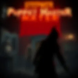 A screenshot of Puppet Master gameplay featuring an eerie setting with characters and shadows, showcasing the game's atmosphere.