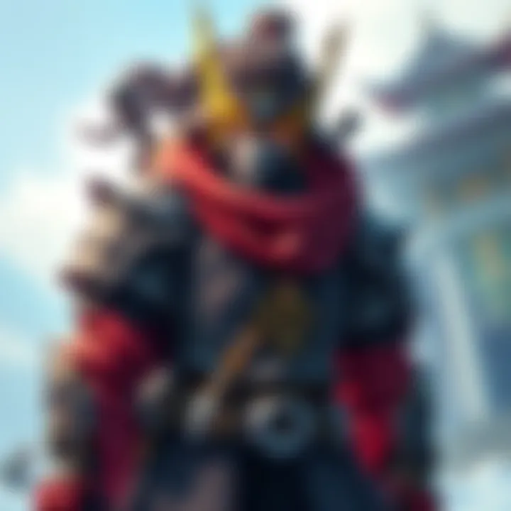 A character representing Pure Survival Genji stands confidently, showcasing enhanced health and armor features for gameplay. He features a unique design emphasizing resilience and survival skills.