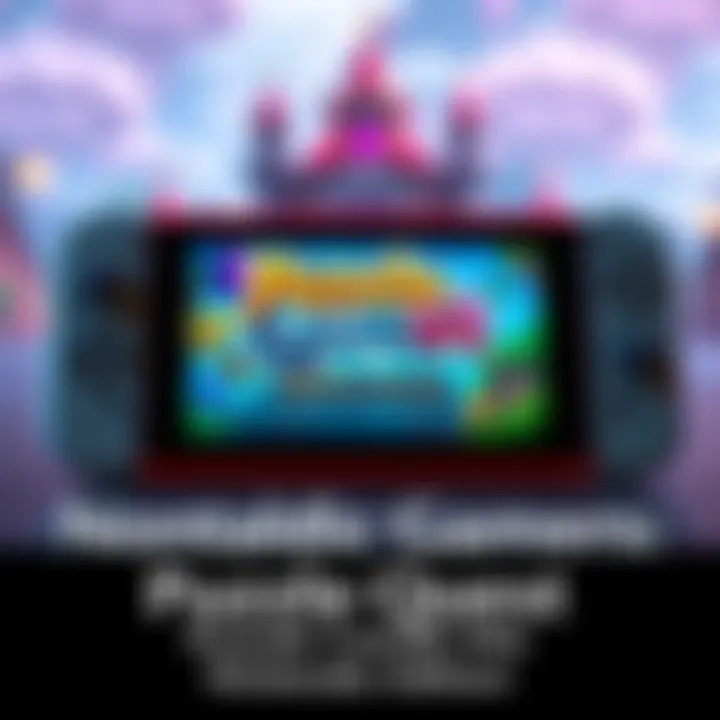 A Nintendo Switch displaying Puzzle Quest: Immortal Edition with colorful graphics