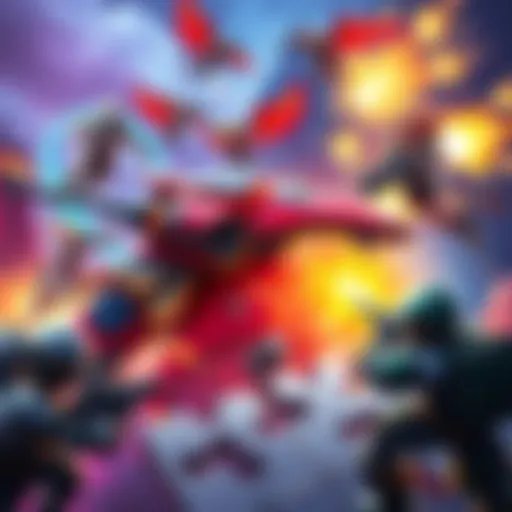 Puzzle Games with Combat Elements A colorful scene featuring characters solving puzzles while engaging in combat in a vibrant game world.