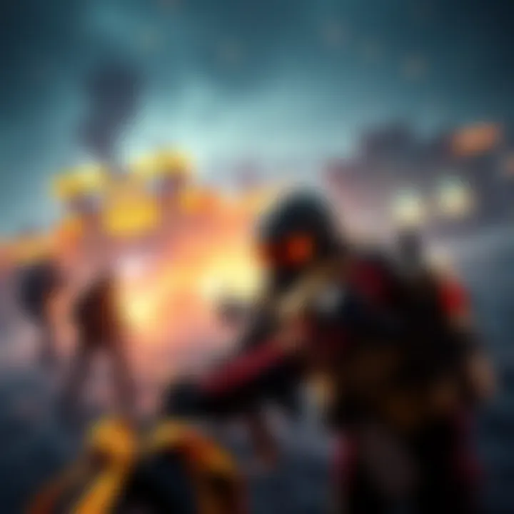 A player engaging in a PvE extraction shooter, showcasing co-op play and loot gathering in an open-world environment.