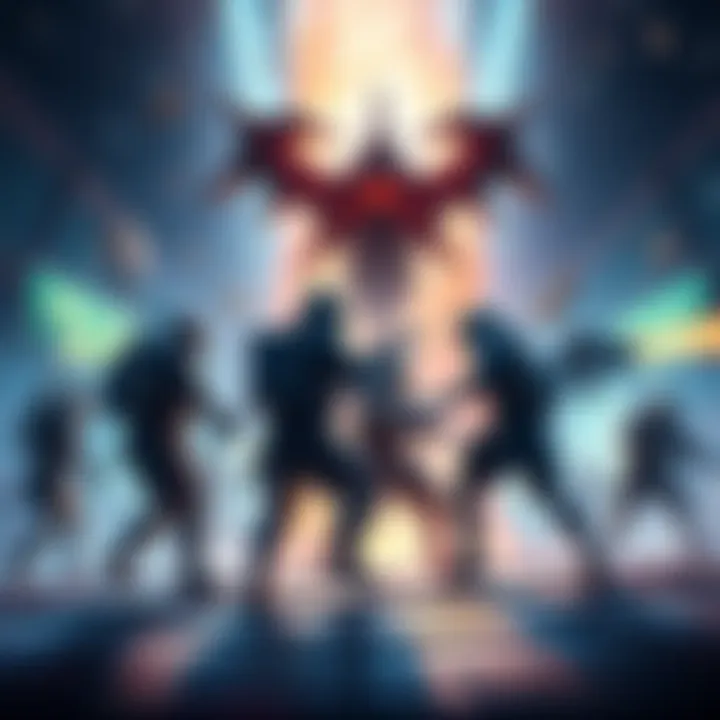 PVE and PVPVE Game Interaction A graphic showing players collaborating in a PVE environment while battling against each other in a PVPVE game setting, highlighting teamwork and competition